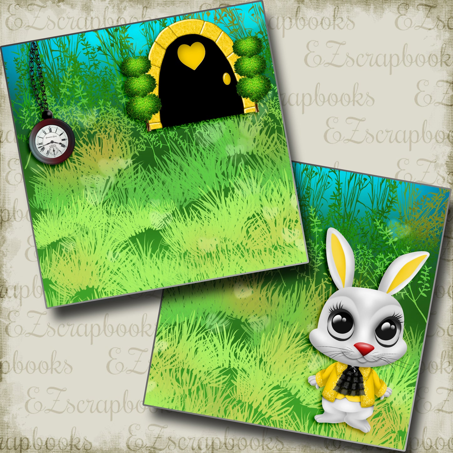 The White Rabbit NPM - 3995 - EZscrapbooks Scrapbook Layouts Characters