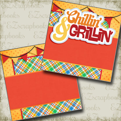 Chillin' & Grillin' NPM - 3369 - EZscrapbooks Scrapbook Layouts Foods, Summer