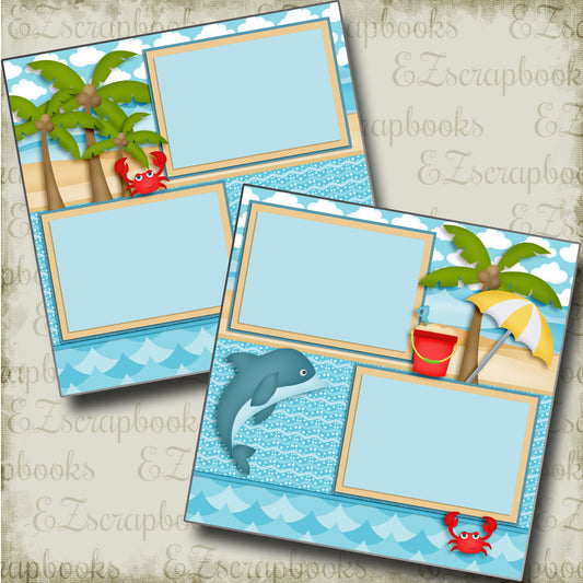 Ocean Friends - 3796 - EZscrapbooks Scrapbook Layouts Beach - Tropical, Swimming - Pool