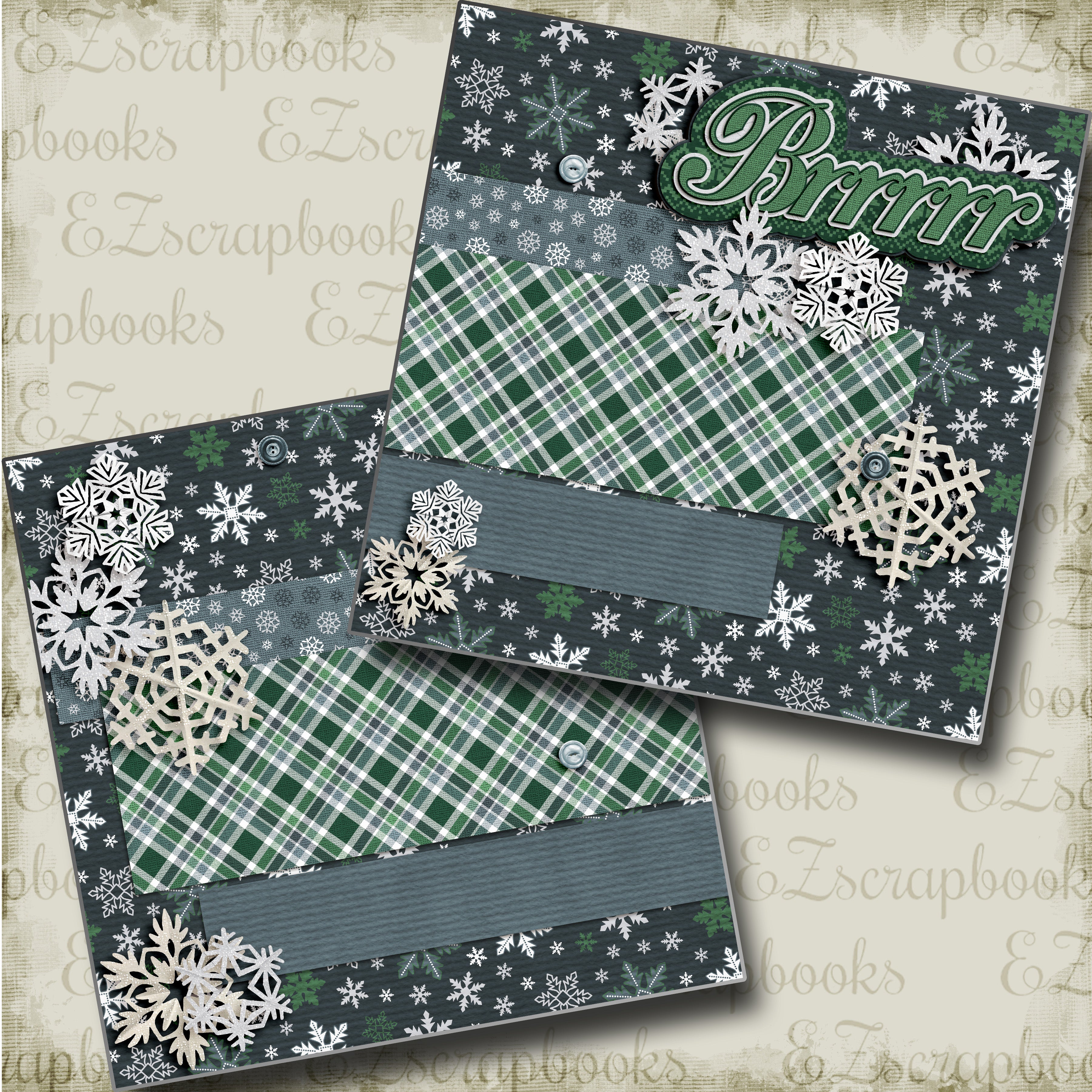 Brrrr NPM - 3555 - EZscrapbooks Scrapbook Layouts Winter