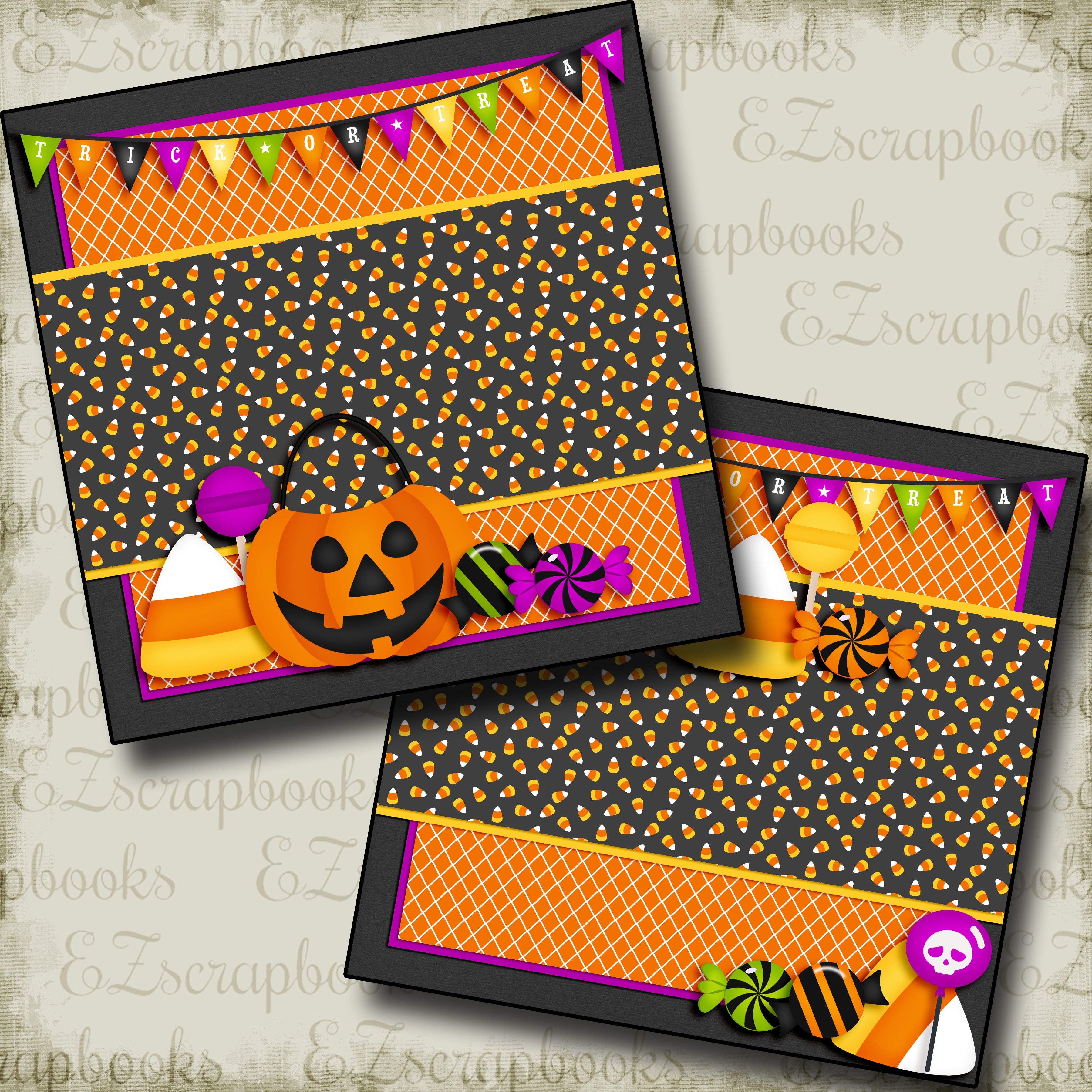 Halloween Goodies NPM - 3867 - EZscrapbooks Scrapbook Layouts Halloween