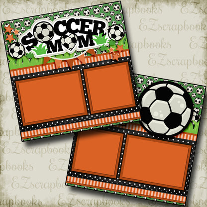 Soccer Mom Orange - 3300 - EZscrapbooks Scrapbook Layouts soccer, Sports