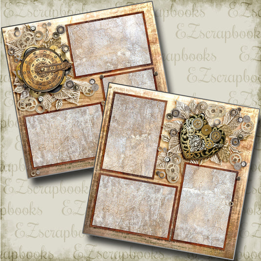 Steampunk:3 - 3714 - EZscrapbooks Scrapbook Layouts Steampunk