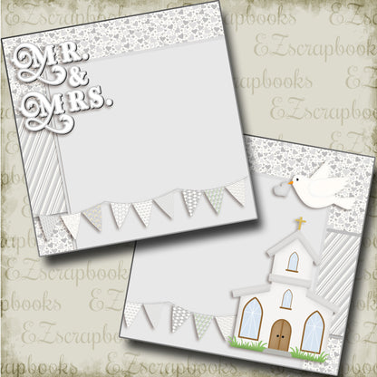 Mr & Mrs NPM - 3787 - EZscrapbooks Scrapbook Layouts Wedding