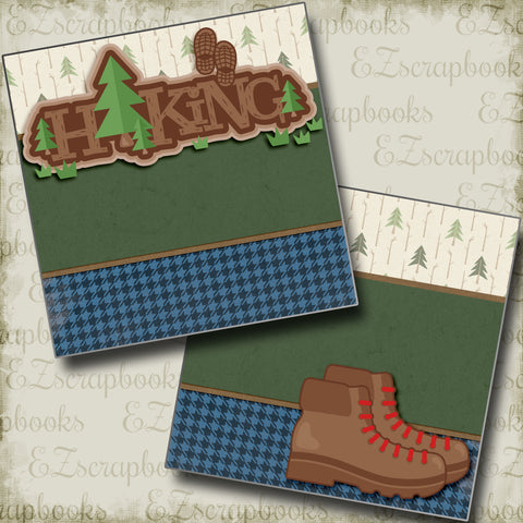 Hiking NPM - 4057 - EZscrapbooks Scrapbook Layouts Camping - Hiking, Hunting - Fishing