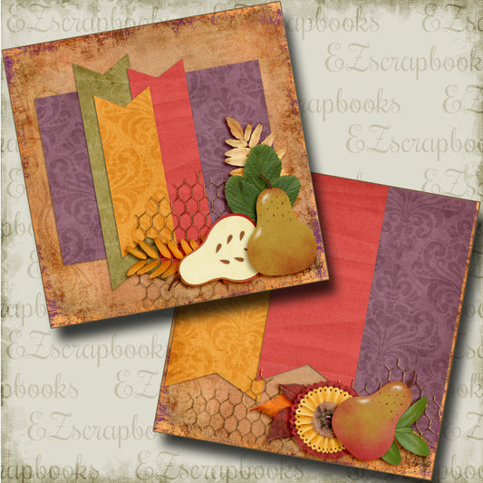 Autumn Harvest NPM - 3515 - EZscrapbooks Scrapbook Layouts Thanksgiving