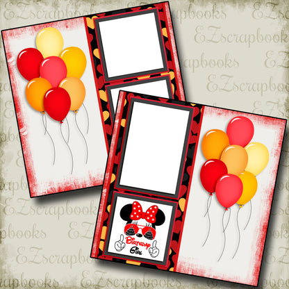Birthday Girl Minnie - 3914 - EZscrapbooks Scrapbook Layouts Birthday, Disney
