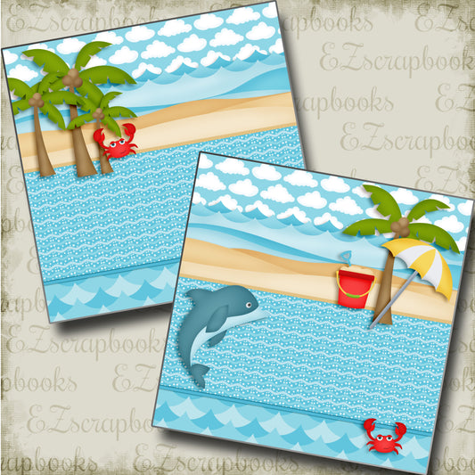 Ocean Friends NPM - 3797 - EZscrapbooks Scrapbook Layouts Beach - Tropical, Swimming - Pool