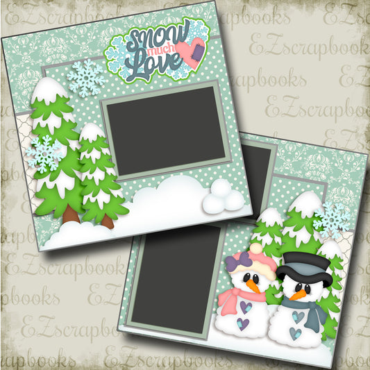 Snow Much Love - 3762 - EZscrapbooks Scrapbook Layouts Snow, Winter