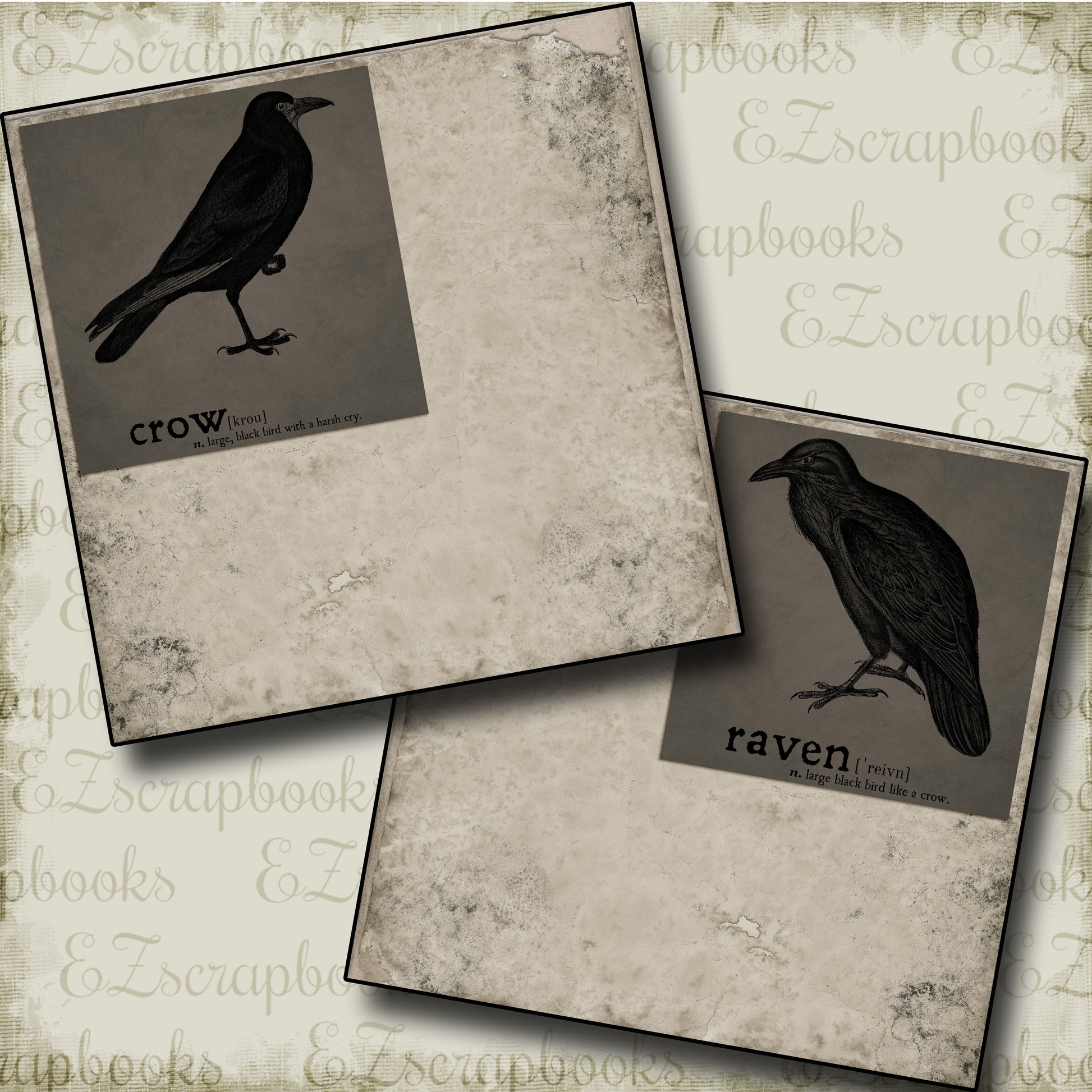 Birds of Death NPM - 3425 - EZscrapbooks Scrapbook Layouts Halloween