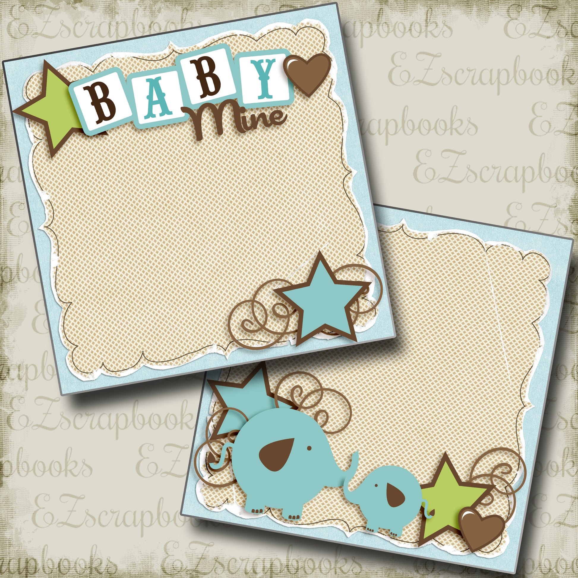 Baby Mine Boy NPM - 4041 - EZscrapbooks Scrapbook Layouts Baby, Baby - Toddler