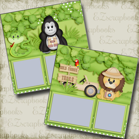 Wild Things Trail - 3814 - EZscrapbooks Scrapbook Layouts Animals, Disney