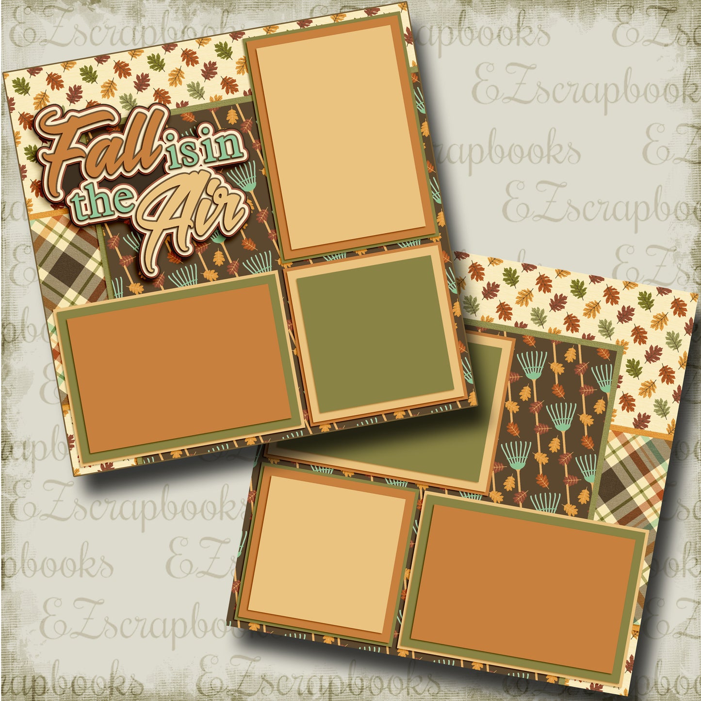 Fall is in the Air - 3560 - EZscrapbooks Scrapbook Layouts Fall - Autumn