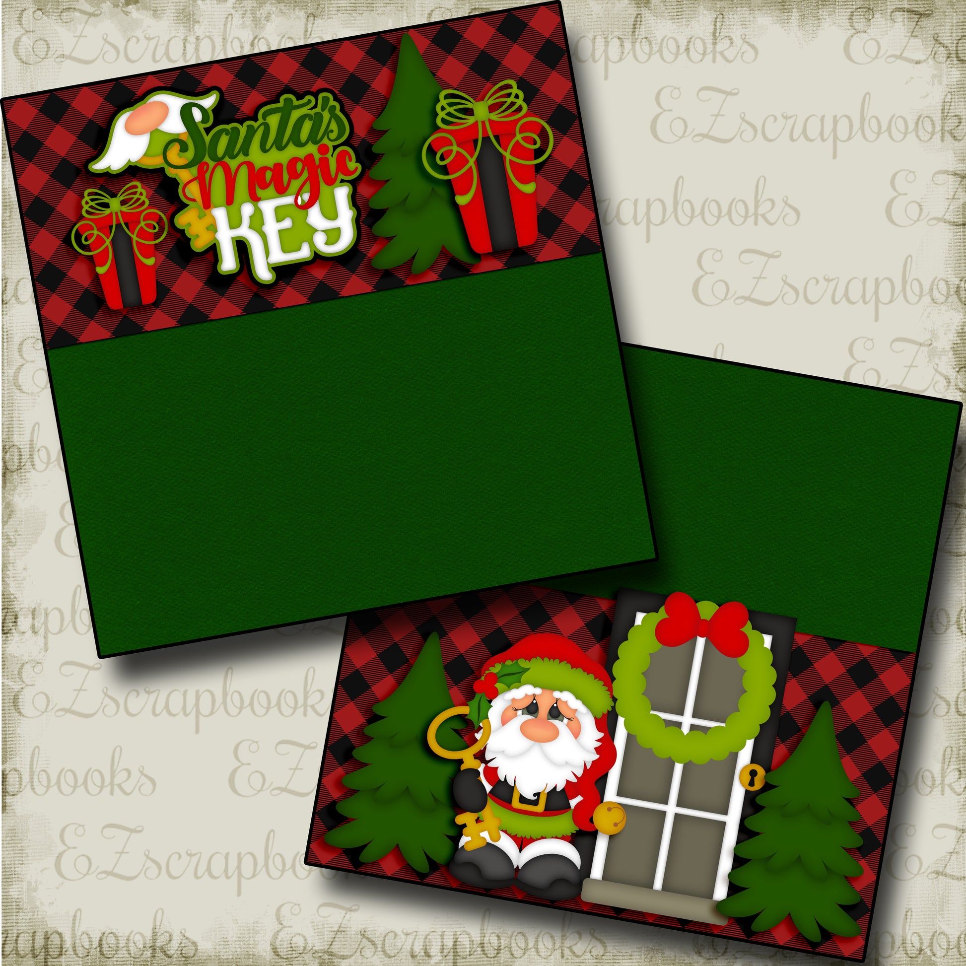 Santa's Magic Key NPM - 3759 - EZscrapbooks Scrapbook Layouts Christmas