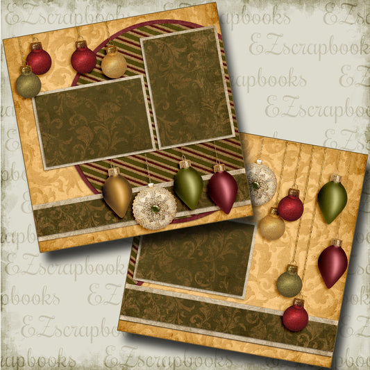 Christmas Bulbs - 3518 - EZscrapbooks Scrapbook Layouts Christmas