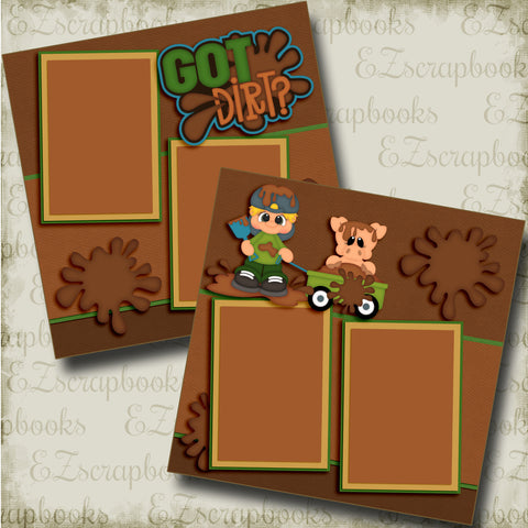 Got Dirt? - 3450 - EZscrapbooks Scrapbook Layouts Kids, Outside Play
