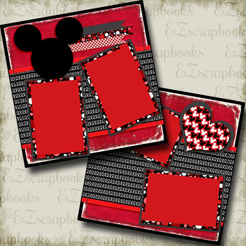 Love Mickey - 3858 - EZscrapbooks Scrapbook Layouts Disney, Vacation