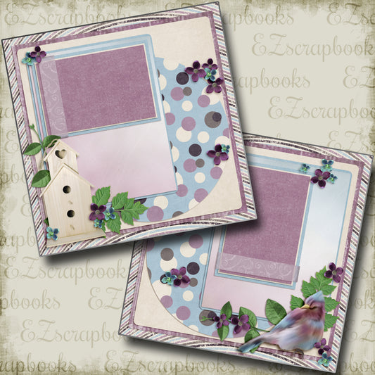 Lavender Spring - 3886 - EZscrapbooks Scrapbook Layouts Spring - Easter