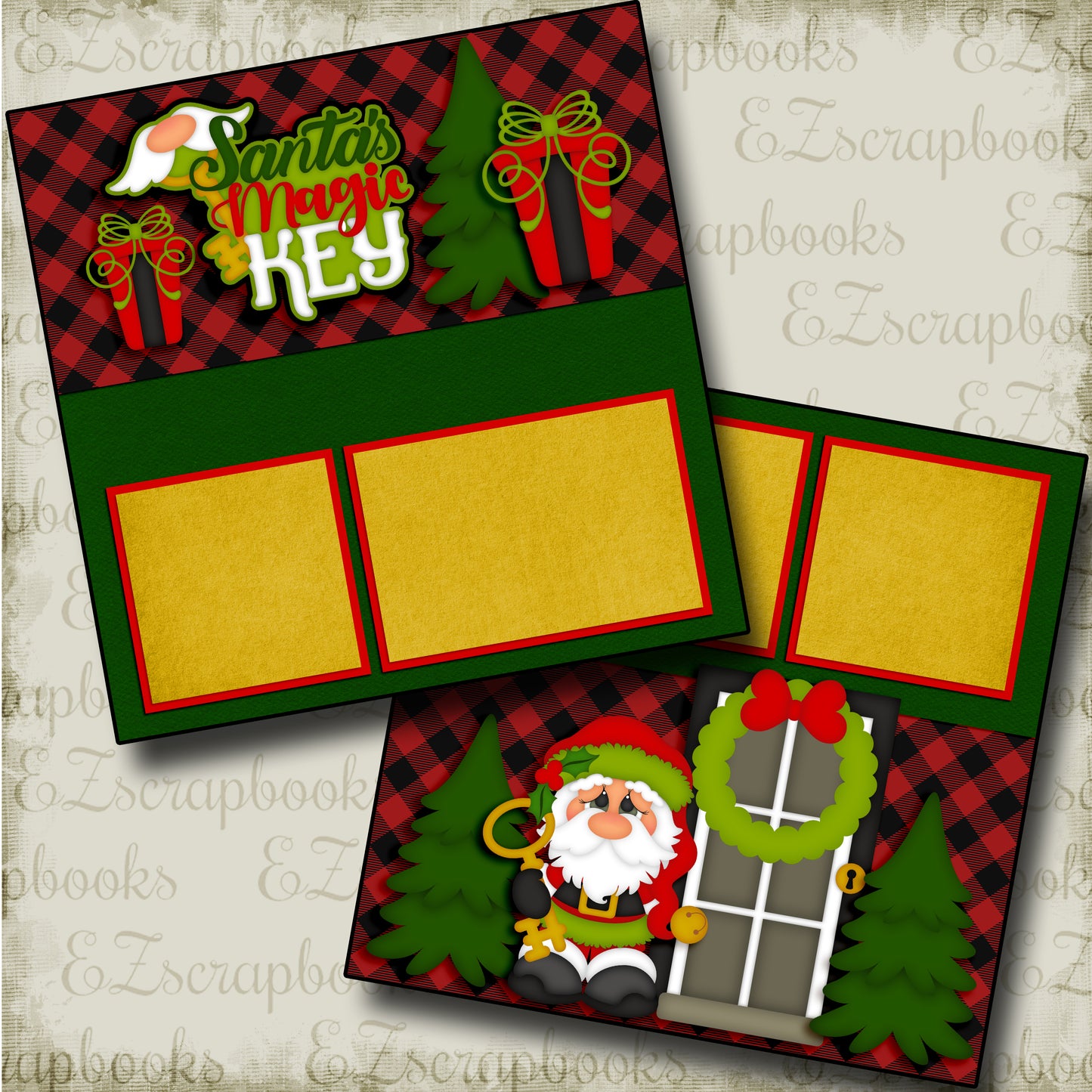 Santa's Magic Key - 3758 - EZscrapbooks Scrapbook Layouts Christmas