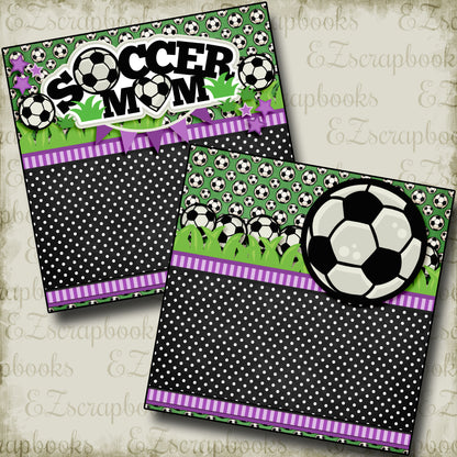 Soccer Mom Purple NPM - 3303 - EZscrapbooks Scrapbook Layouts soccer, Sports