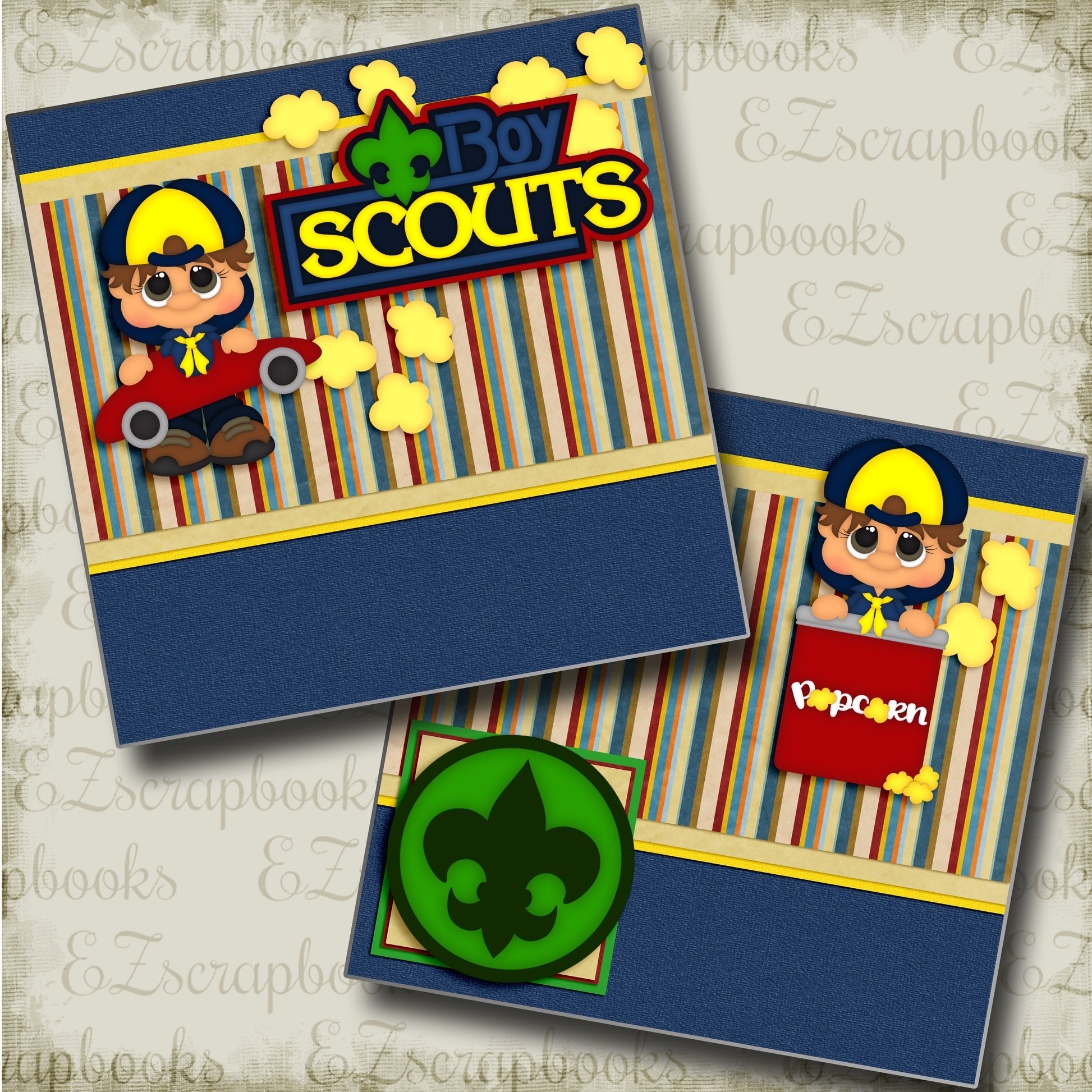 Boy Scouts NPM - 4173 - EZscrapbooks Scrapbook Layouts scouting
