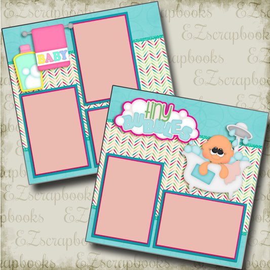 Tiny Bubbles Girl - 4186 - EZscrapbooks Scrapbook Layouts Baby - Toddler