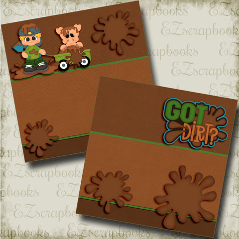 Got Dirt? NPM - 3451 - EZscrapbooks Scrapbook Layouts Kids, Outside Play