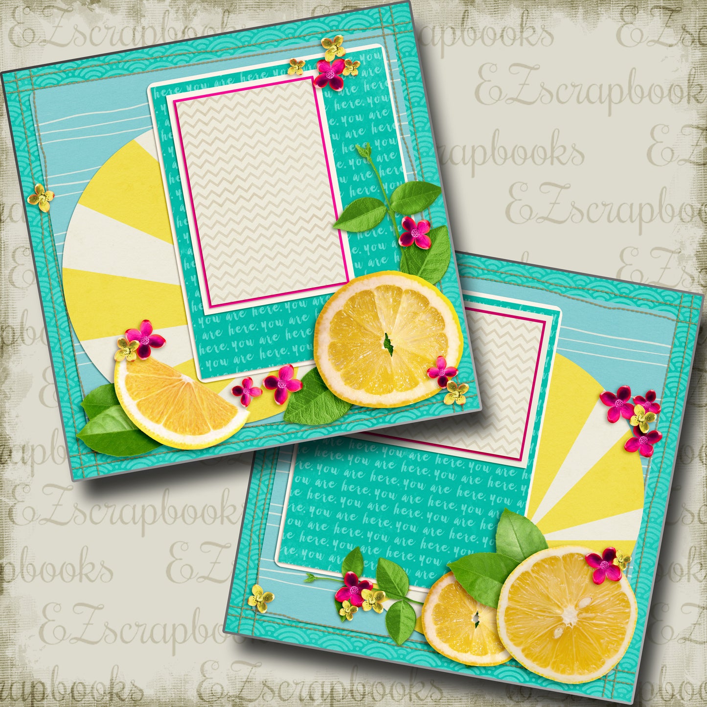 Mojitos - 3968 - EZscrapbooks Scrapbook Layouts Summer