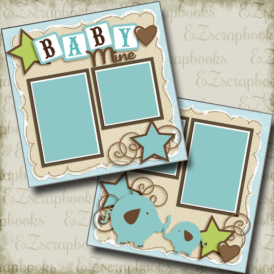 Baby Mine Boy - 4040 - EZscrapbooks Scrapbook Layouts Baby, Baby - Toddler
