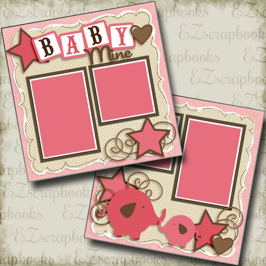 Baby Mine Girl - 4042 - EZscrapbooks Scrapbook Layouts Baby, Baby - Toddler