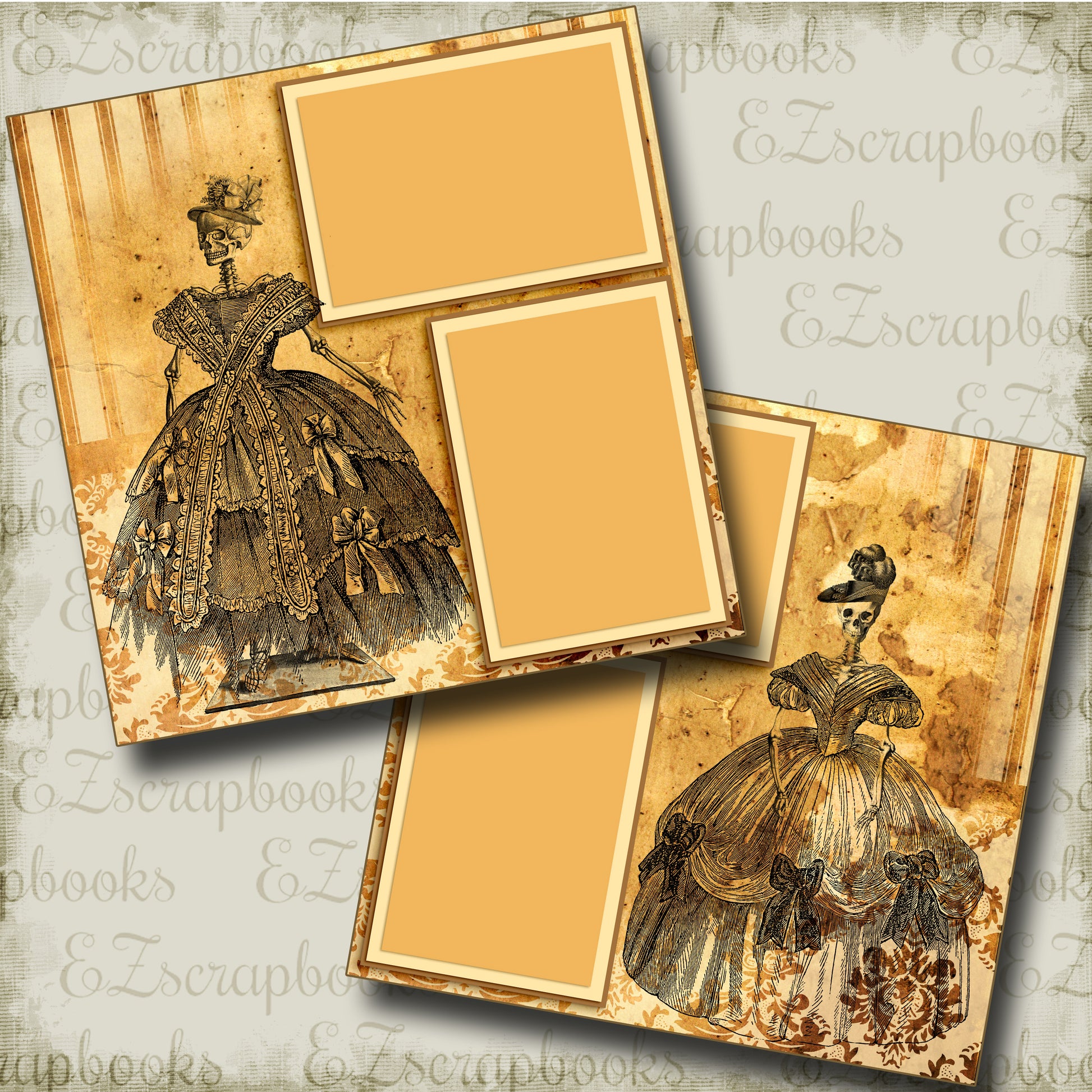 Beautiful Disasters - 3428 - EZscrapbooks Scrapbook Layouts Halloween