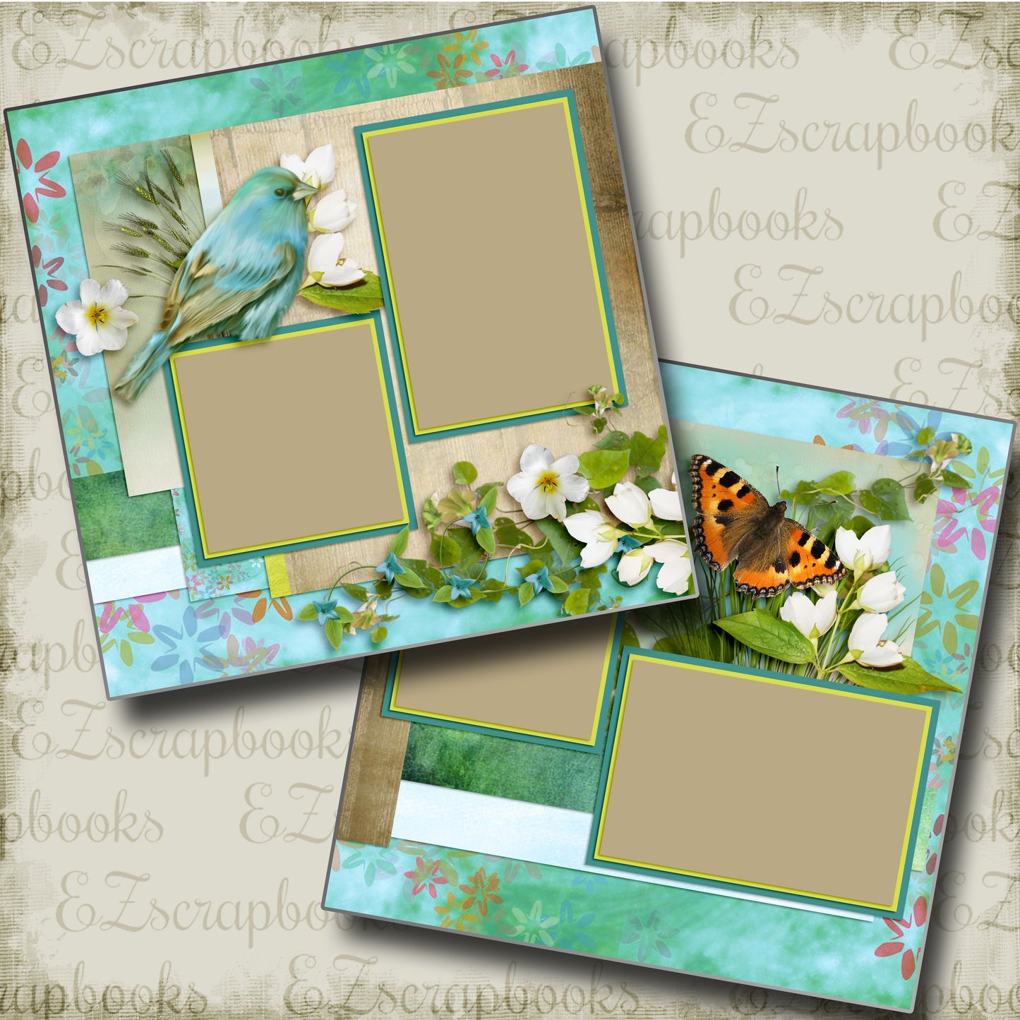 Those That Fly - 4130 - EZscrapbooks Scrapbook Layouts Farm - Garden, Spring - Easter