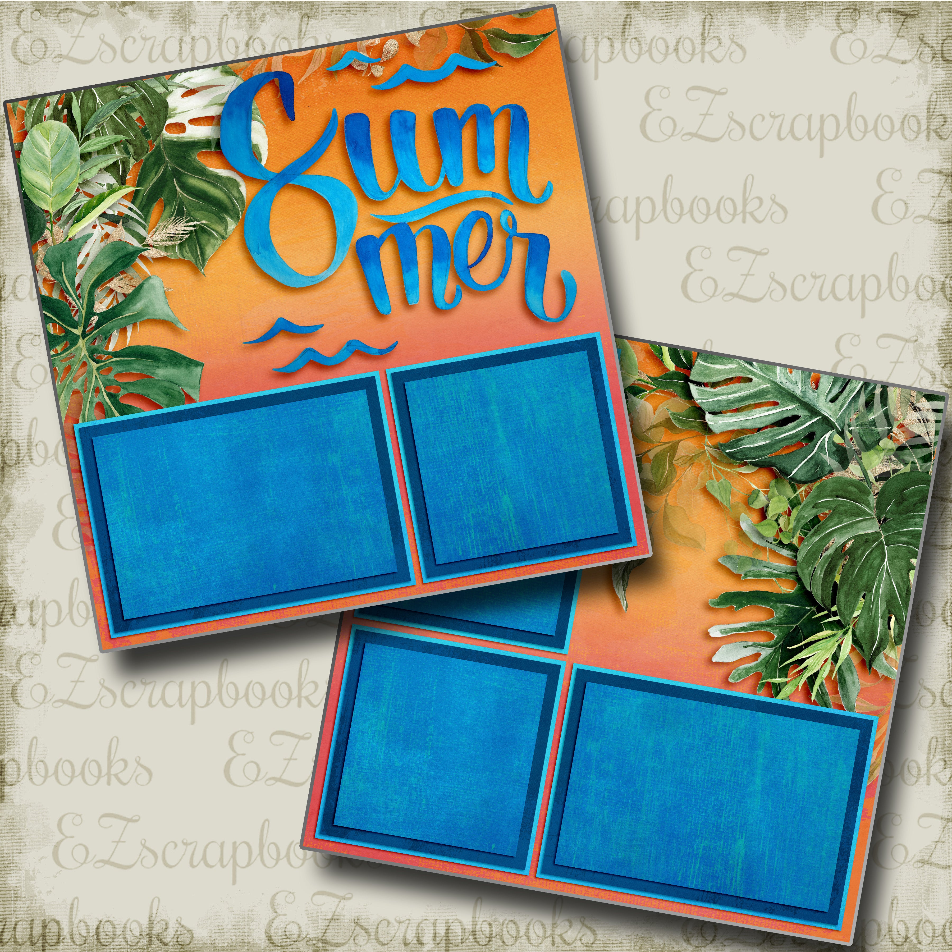 Summer - 3990 - EZscrapbooks Scrapbook Layouts Beach - Tropical, Summer, Swimming - Pool