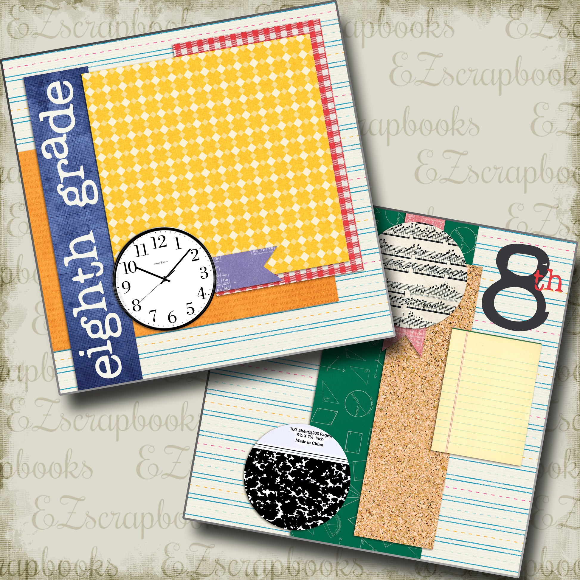 Eighth Grade NPM - 4009 - EZscrapbooks Scrapbook Layouts School