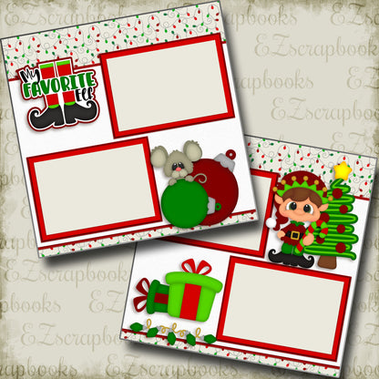 Favorite Elf Boy - 3648 - EZscrapbooks Scrapbook Layouts Christmas