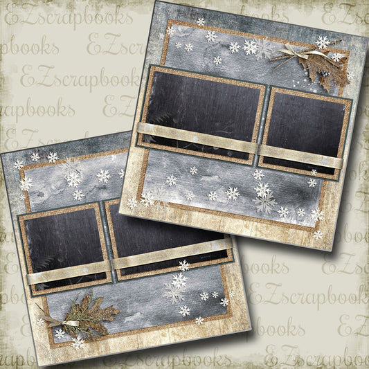 Winter Rustle - 3628 - EZscrapbooks Scrapbook Layouts Christmas, Winter
