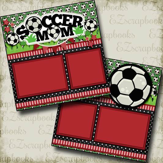 Soccer Mom Red - 3304 - EZscrapbooks Scrapbook Layouts soccer, Sports