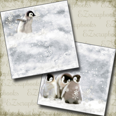 Snow Penguins NPM - 3631 - EZscrapbooks Scrapbook Layouts Animals, Winter