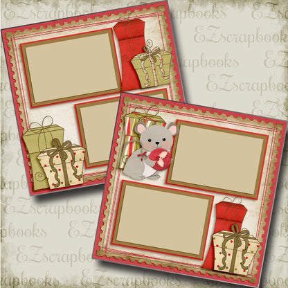 Christmas Mouse - 3546 - EZscrapbooks Scrapbook Layouts Christmas