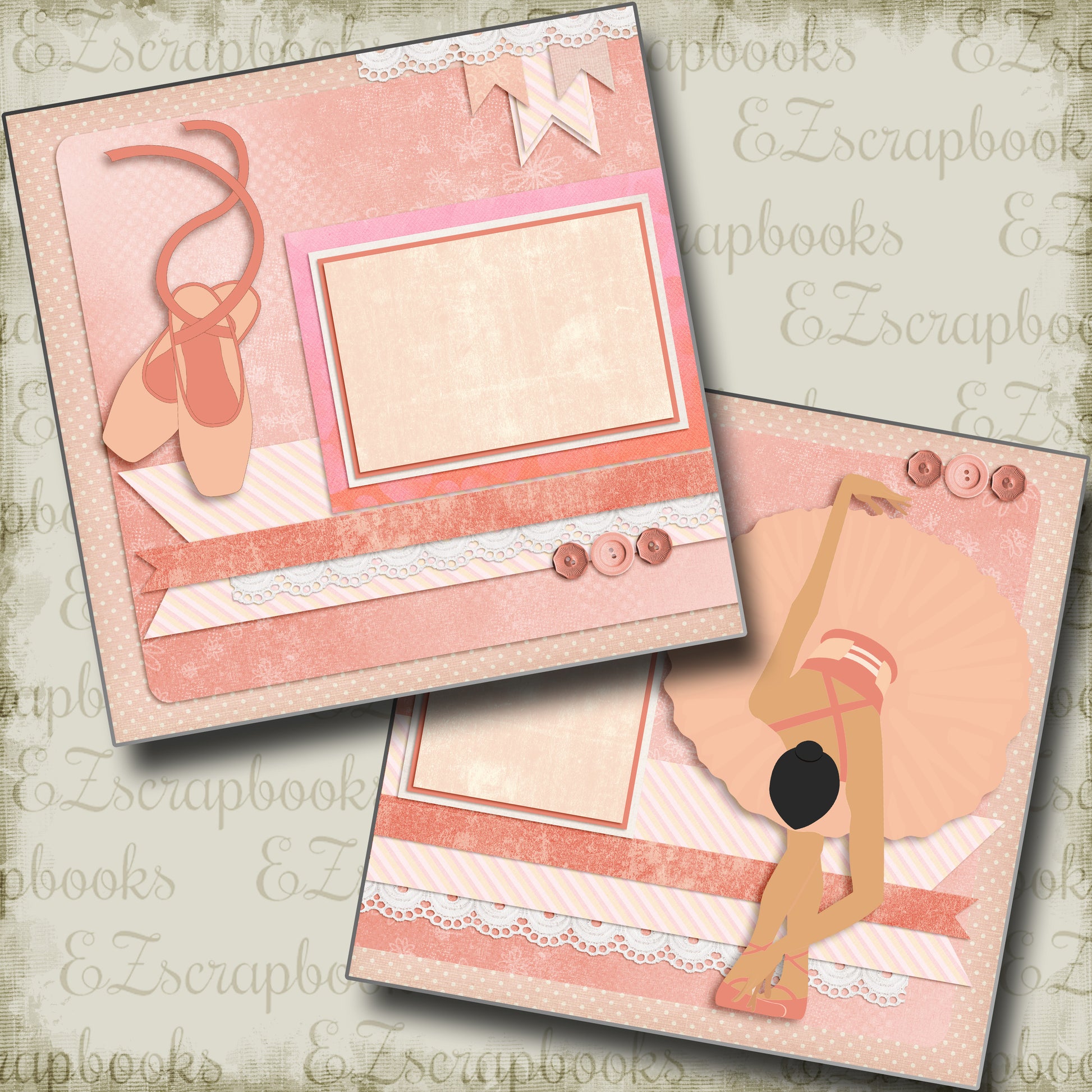 The Ballerina - 5150 - EZscrapbooks Scrapbook Layouts Dance - Music - Cheer