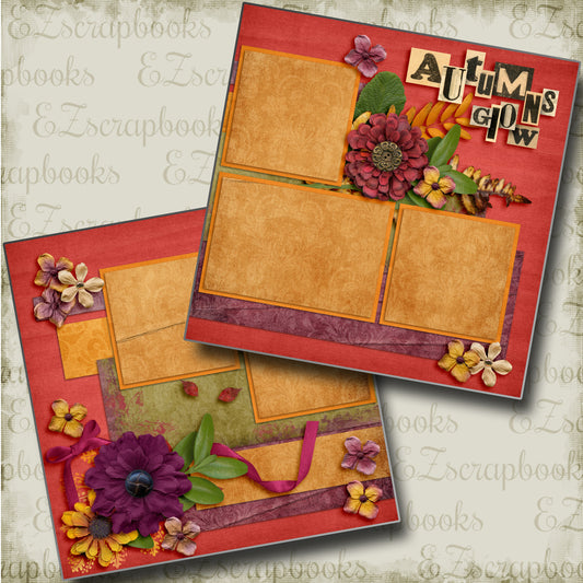 Autumn's Glow - 3510 - EZscrapbooks Scrapbook Layouts Fall - Autumn, Thanksgiving