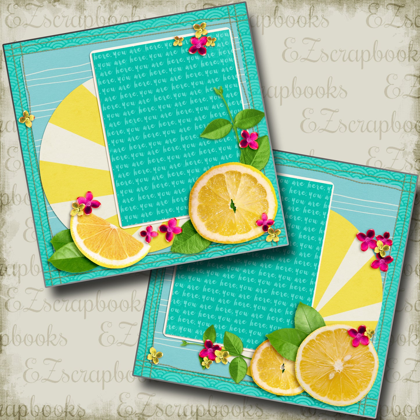 Mojitos NPM - 3969 - EZscrapbooks Scrapbook Layouts Summer