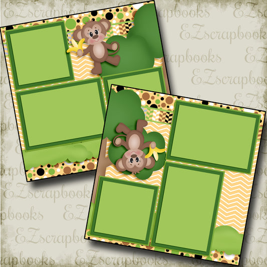 Tree Monkeys - 3780 - EZscrapbooks Scrapbook Layouts Animals, Disney