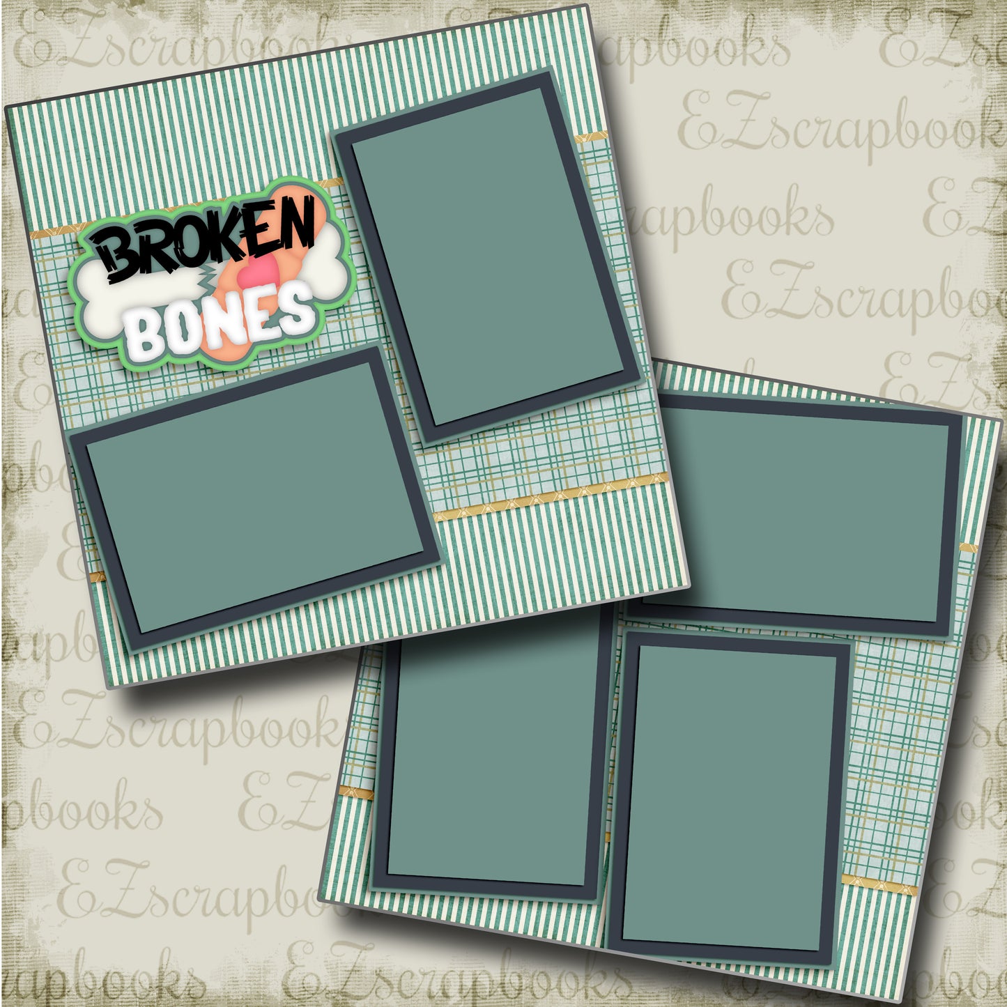 Broken Bones - 3488 - EZscrapbooks Scrapbook Layouts Doctor-Dentist