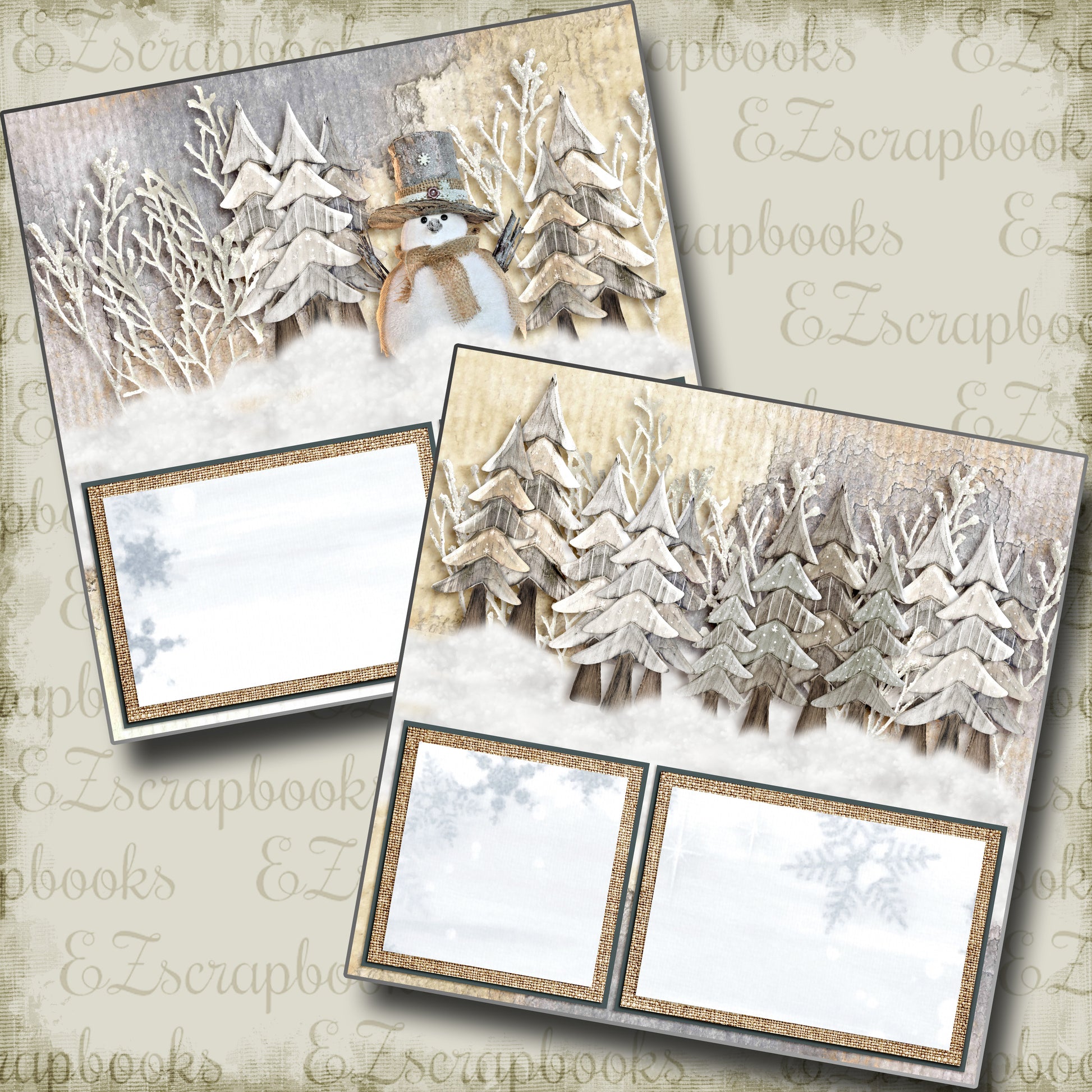 Winter Friend - 3626 - EZscrapbooks Scrapbook Layouts Christmas, Winter