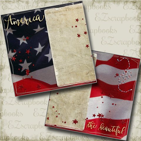 America the Beautiful NPM - 4149 - EZscrapbooks Scrapbook Layouts July 4th - Patriotic