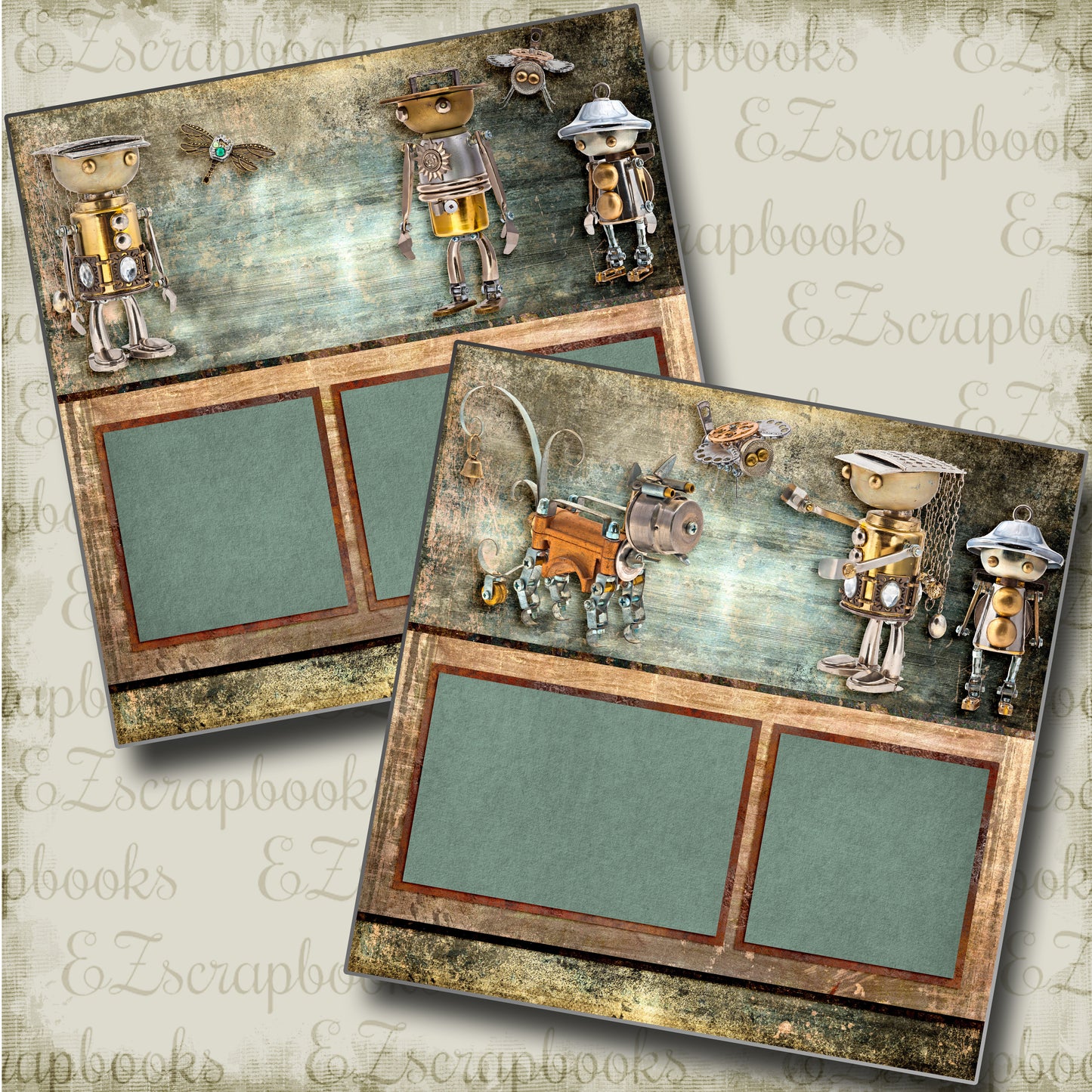 Steampunk:5 - 3718 - EZscrapbooks Scrapbook Layouts Steampunk