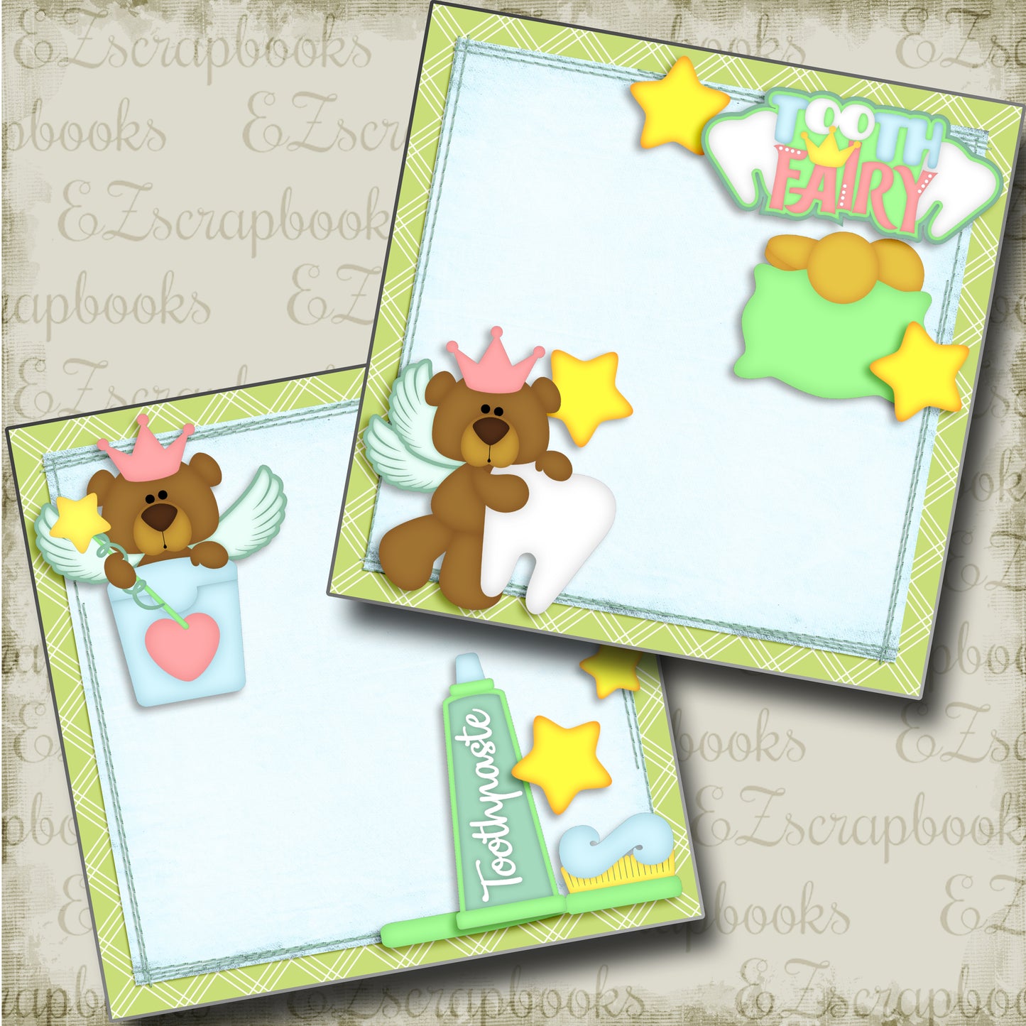 Tooth Fairy NPM - 3769 - EZscrapbooks Scrapbook Layouts Toothfairy