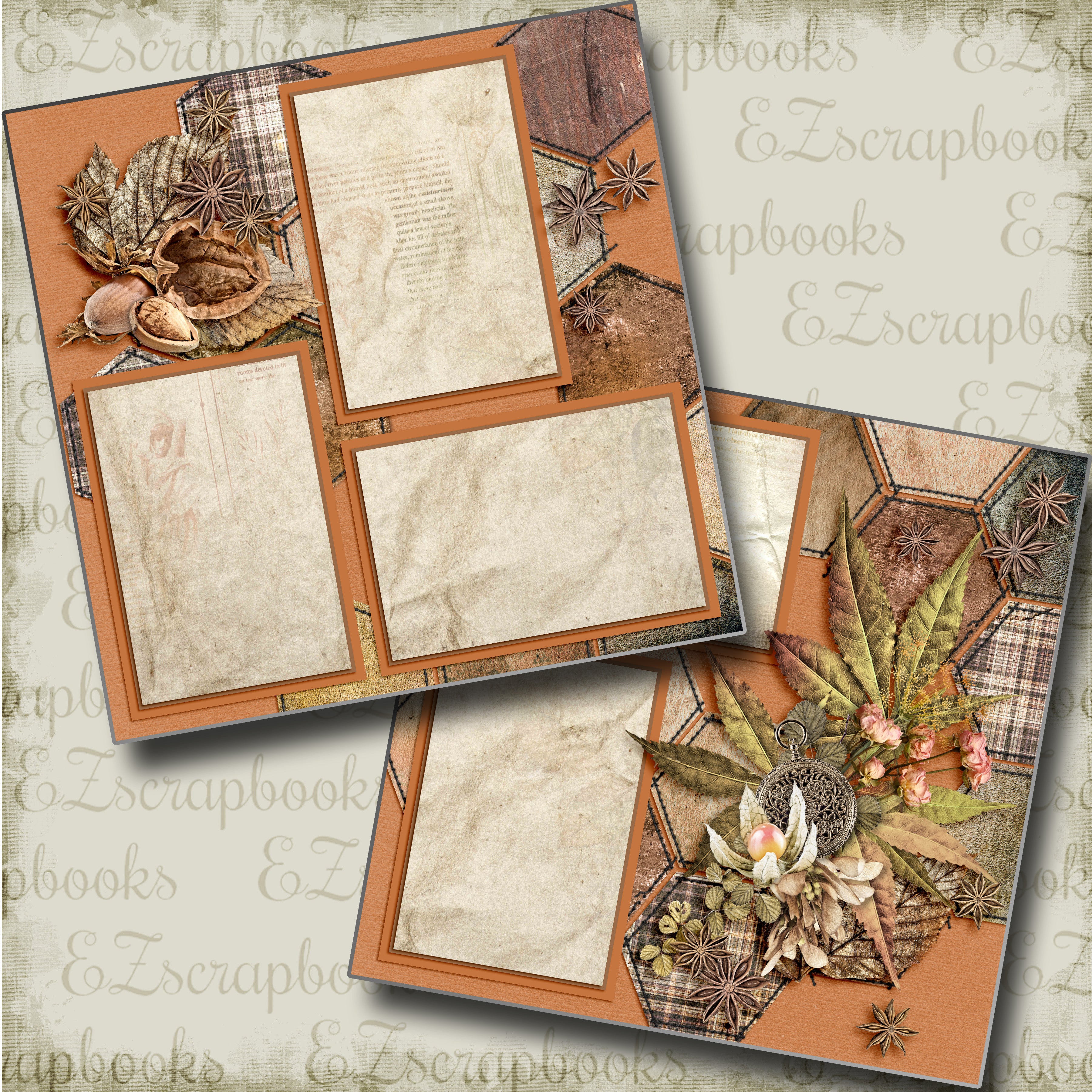 Days of Fall - 3596 - EZscrapbooks Scrapbook Layouts Fall - Autumn, Thanksgiving