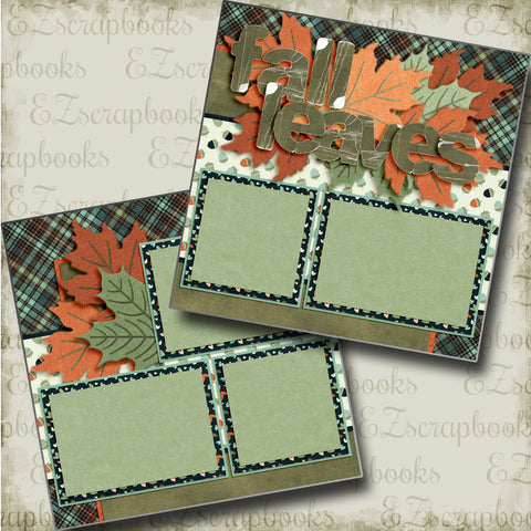 Fall Leaves - 3562 - EZscrapbooks Scrapbook Layouts Fall - Autumn